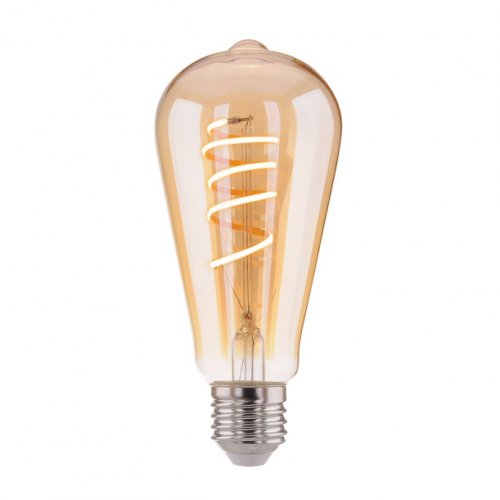 Лампа светодиодная филаментная Ретро Elektrostandard ST64 E27 220В 8Вт 640Лм 3300К 145x64мм картинка 